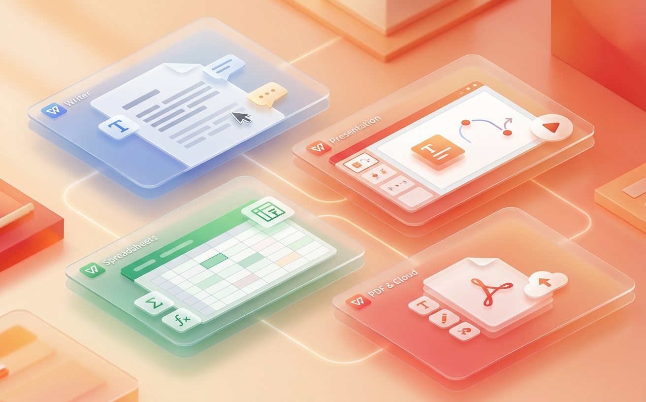 WPS Office 四大组件功能概览界面