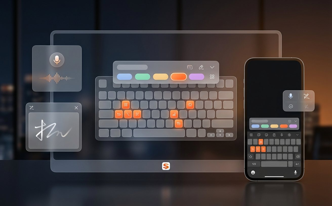 搜狗输入法快捷键设置与键盘切换示意